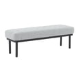 thumbnail image 1 of Olivia Grey Boucle Bench, 1 of 5