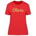 thumbnail image 1 of Olivia In Gold sparkle T-Shirt Women -Image by Shutterstock, Female Small, 1 of 2