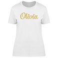 thumbnail image 1 of Olivia In Gold sparkle T-Shirt Women -Image by Shutterstock, Female XX-Large, 1 of 2