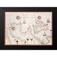 thumbnail image 1 of Olivia, Joan 24x18 Black Modern Framed Museum Art Print Titled - Portolan atlas of the Mediterranean Sea-western Europe-and the northwest coast of Africa 1590, 1 of 4