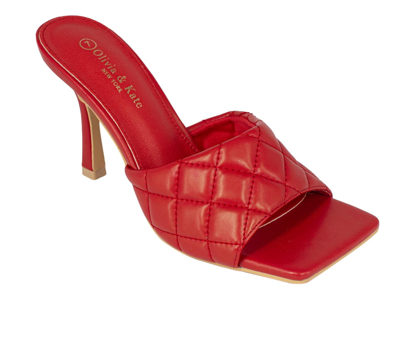 Olivia Kate Women's Quilted High-Heel Stiletto Sandal Formal