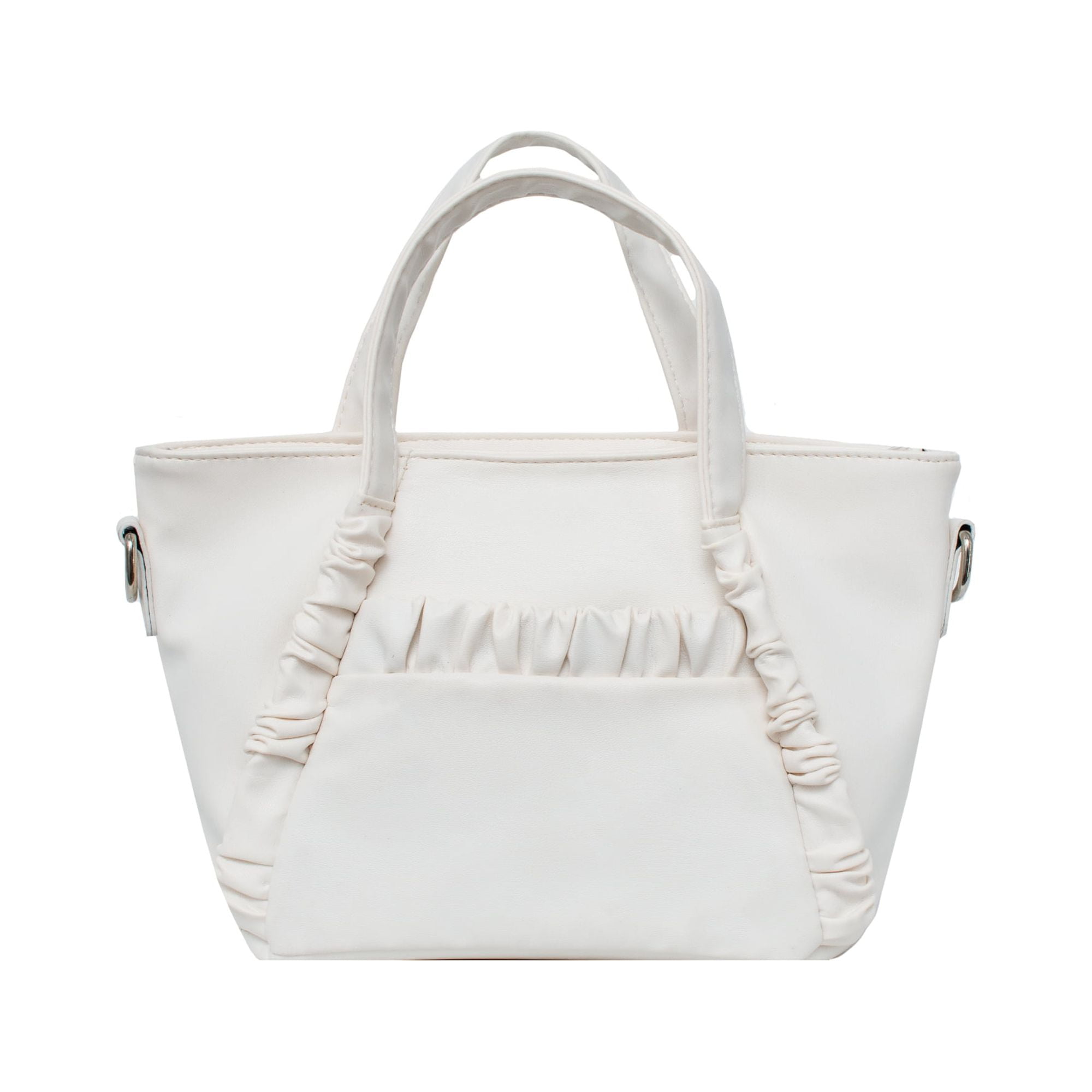 Olivia Kate Women's Vegan Leather Satchel with Top Handles & Chain