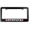 thumbnail image 1 of Olivia Love with Hearts License Plate Frame, 1 of 1