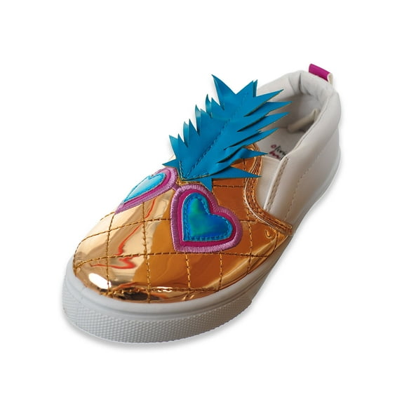 Olivia Miller Girls' Glitter Pineapple Slip-On Sneakers (Sizes 11 - 5)