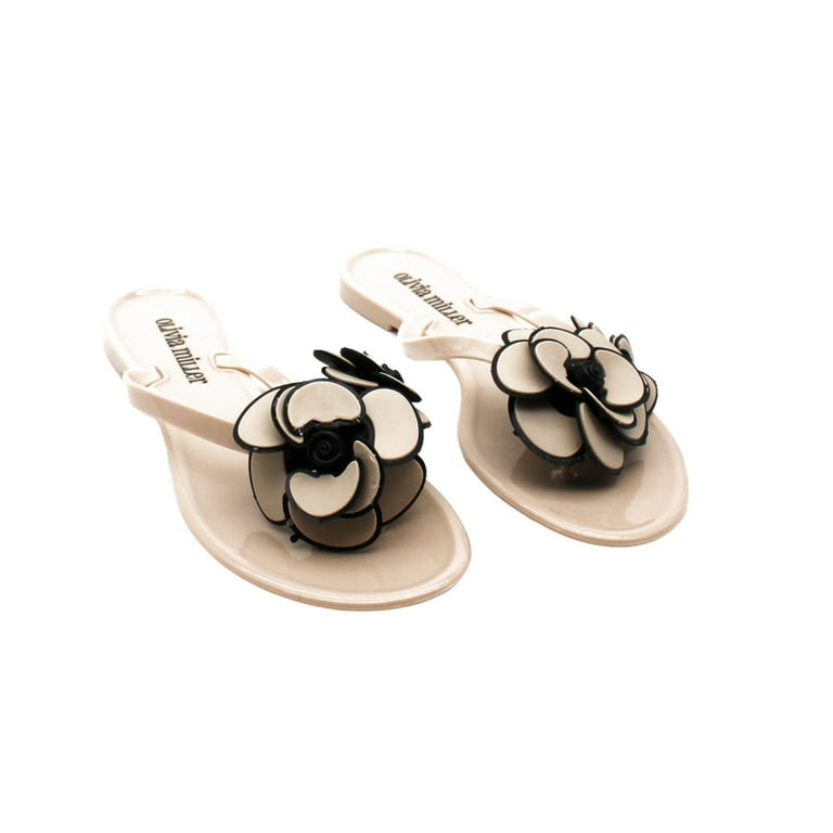 Olivia Miller Women S Spanish Point Flower Ornament Jelly Sandals Size 6 US Walmart