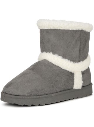 Olivia Miller Womens Dahlia Faux Fur Lined Cozy Ankle Boots Shoes