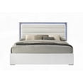 thumbnail image 1 of Contemporary White Full Bed by Olivia featuring LED Headboard and Wood, 1 of 5