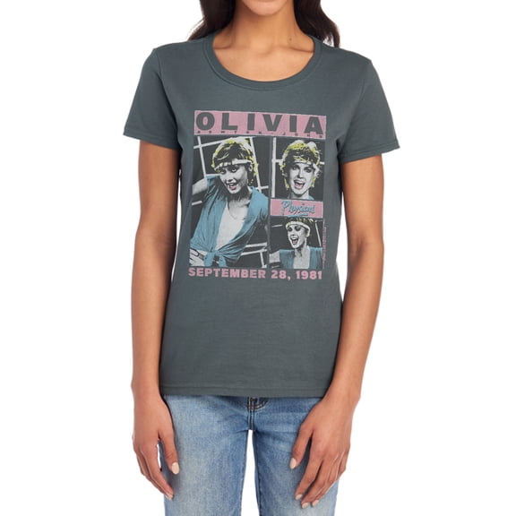 Olivia Newton-John Physical Type Women's T Shirt, Charcoal, Medium