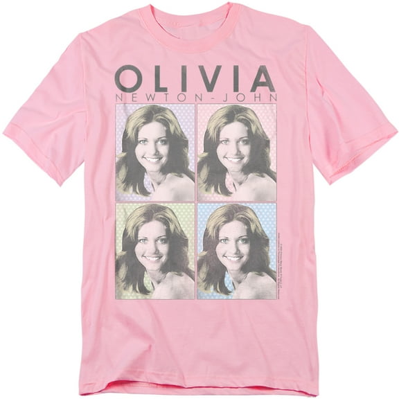 Olivia Newton John T-Shirt Pop Art Color Block Unisex Graphic Tee for Men & Women