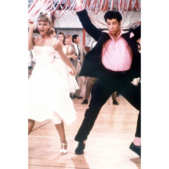 Olivia Newton-John and John Travolta in Grease 24x36 Poster dance up a storm at prom