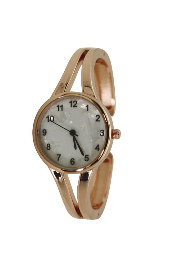 Slim Small Numbers Dial Metal Bangle Watch