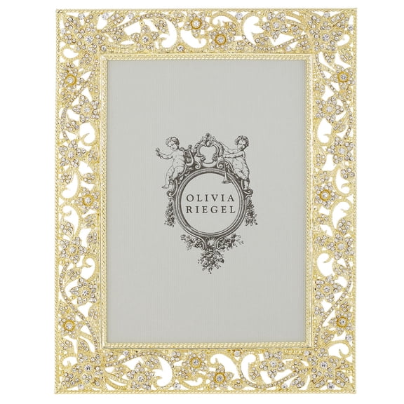 Olivia Riegel Gold Flora Picture Frame, 4" x 6"