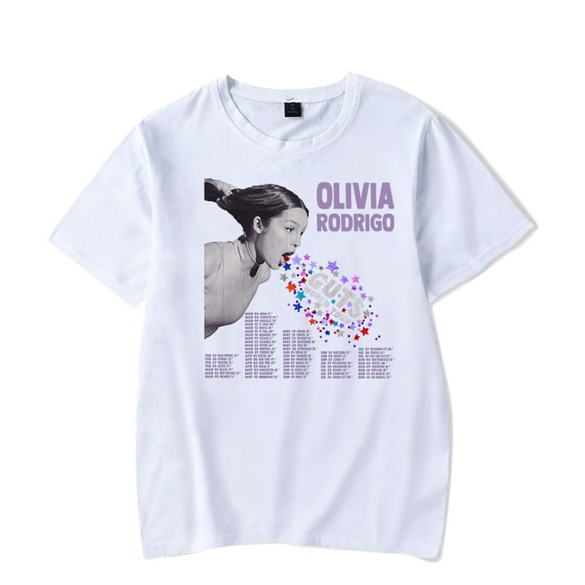 Olivia Rodrigo Merch 2024 Guts World Tour T-shirt Short Sleeve New Logo ...