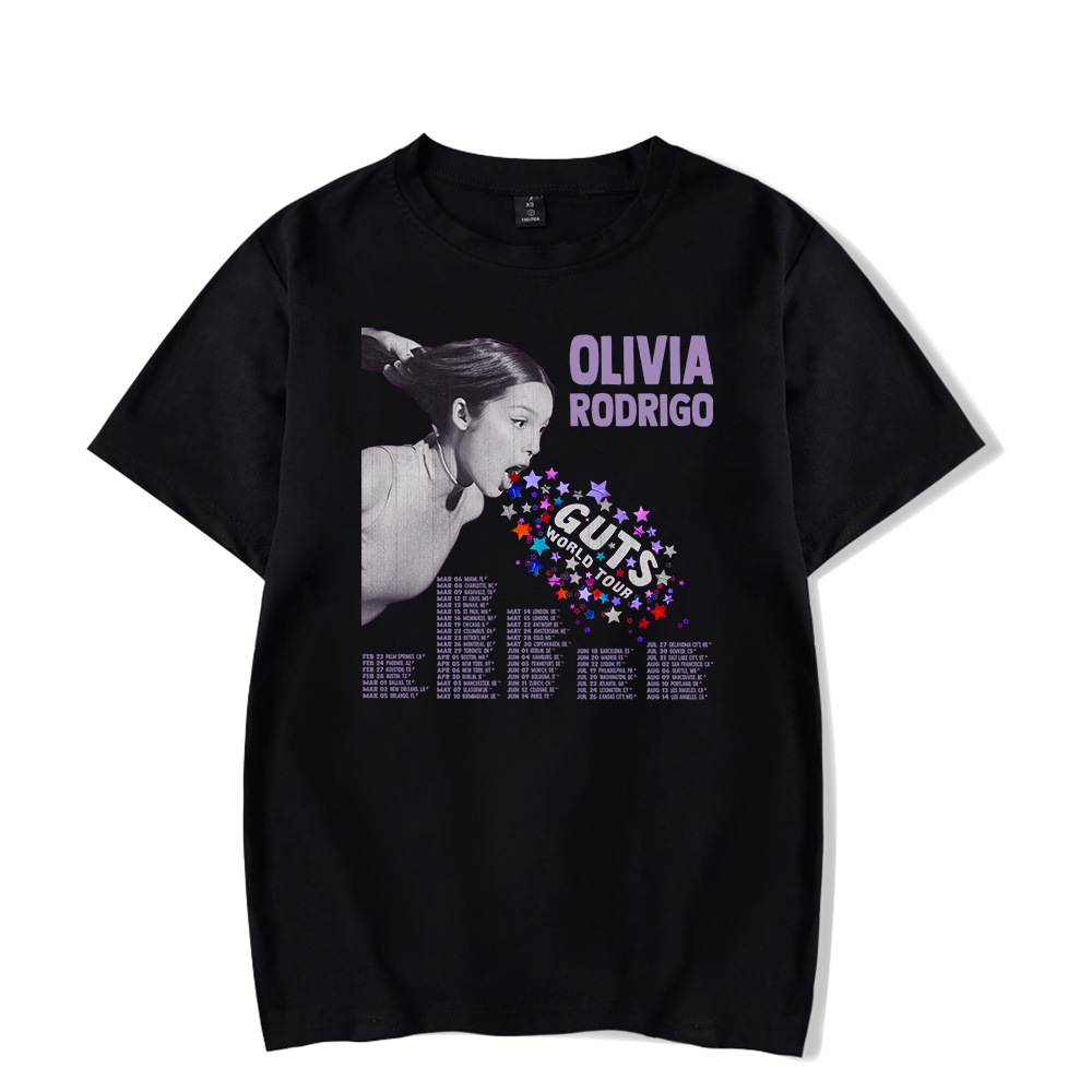 Olivia Rodrigo Merch 2024 Guts World Tour Tshirt Short Sleeve New Logo Women Men Sweatshirt
