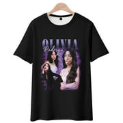 ZEDALE Olivia Rodrigo Merch Tshirt Crewneck Short Sleeve Black Tshirts Men Women T-shirt Youthful Clothes