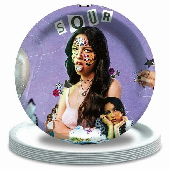 Olivia Rodrigo Paper Plates Party Decorations Tableware Supplies Birthday Disposable Dinner