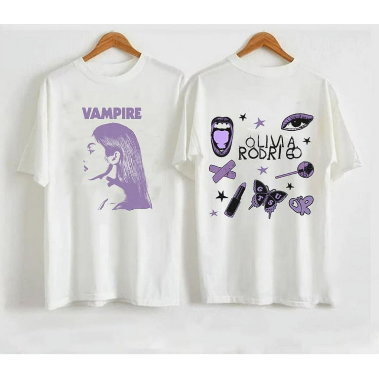 IYQPJSDK Olivia Rodrigo Vampire T-Shirt Merch 2023 New Album Tee Women Men O-Neck Short Sleeve Casual Tshirt, Adult Unisex, Size: 4XL, Green