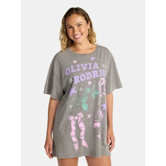 Olivia Rodrigo Women's Oversized Sleep Shirt, Sizes XS-XXXL