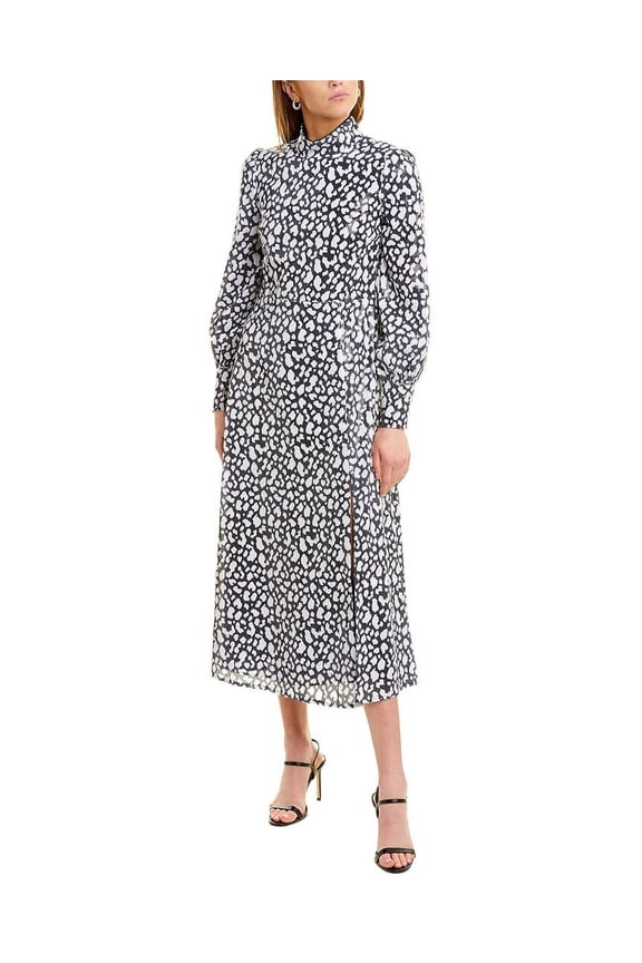 womens Maddie Midi Dress, 0, Black