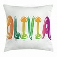 thumbnail image 1 of Olivia Throw Pillow Cushion Cover, Well-Known Traditional Girl Name with Medieval Roots Modern Funny Party Letters, Decorative Square Accent Pillow Case, 20 X 20 Inches, Multicolor, by Ambesonne, 1 of 2