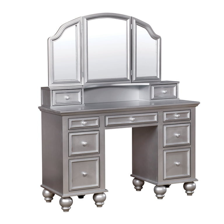 Olivia Transitional 9-Drawer Vanity Set, Silver - Walmart.com