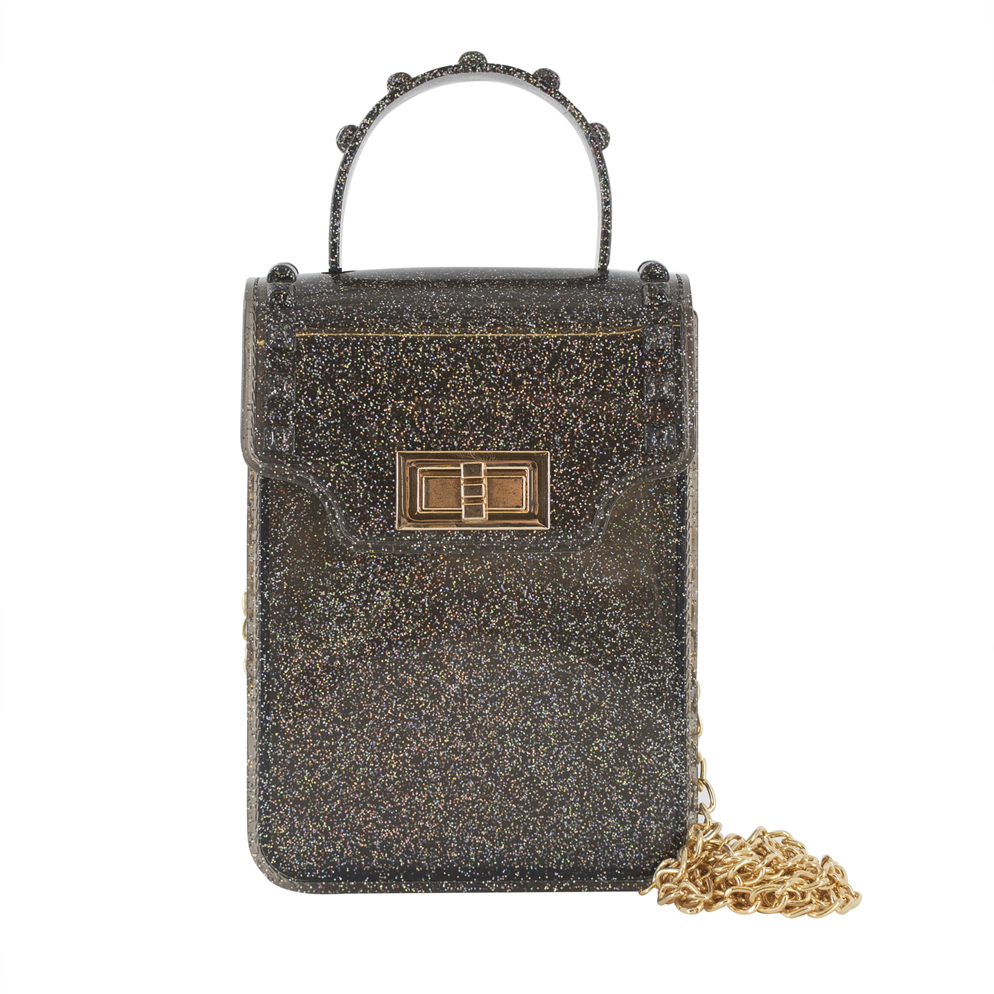 Black glitter online purse