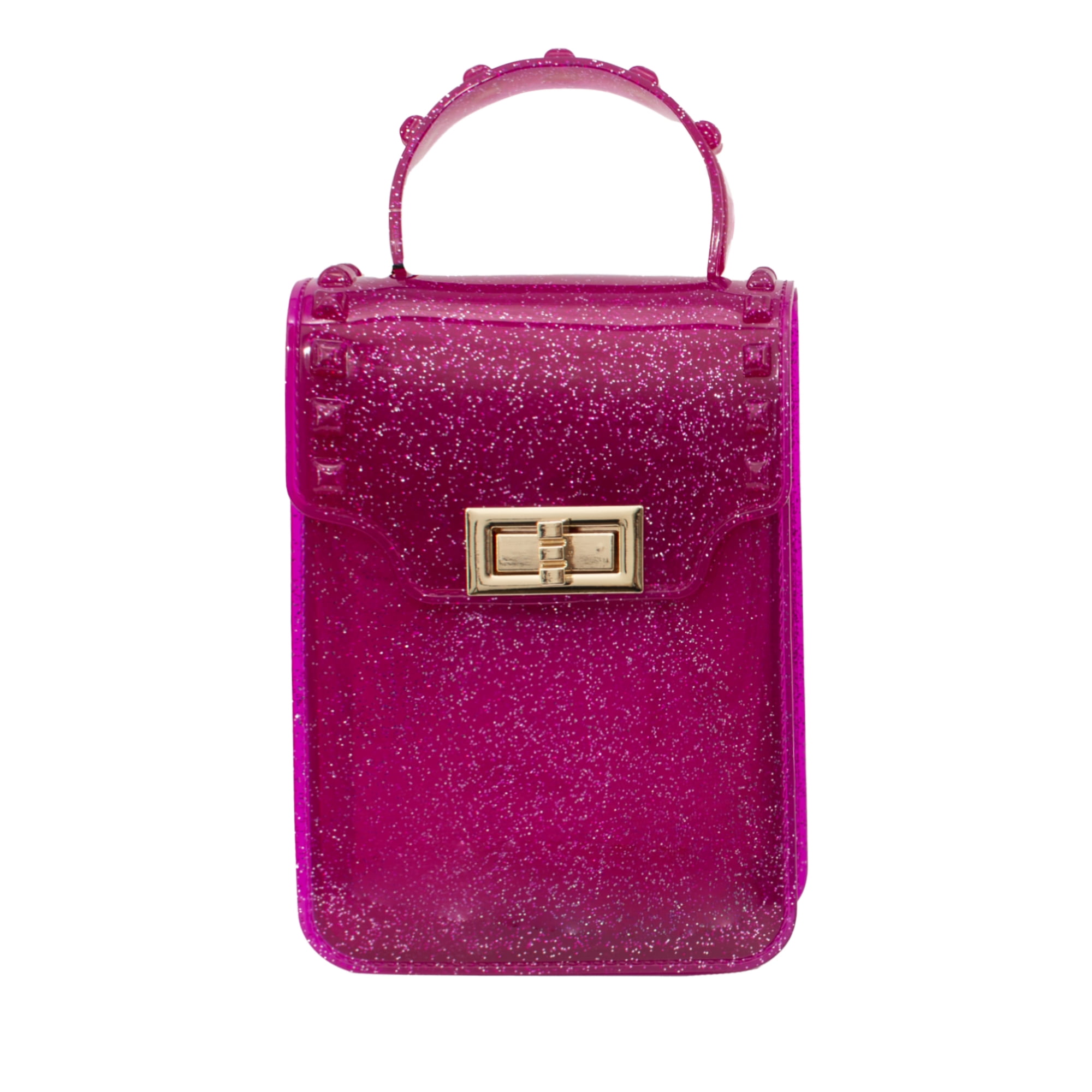 Olivia and Kate Women’s Small Pink Jelly Purse Crossbody Everyday Shoulder Bag
