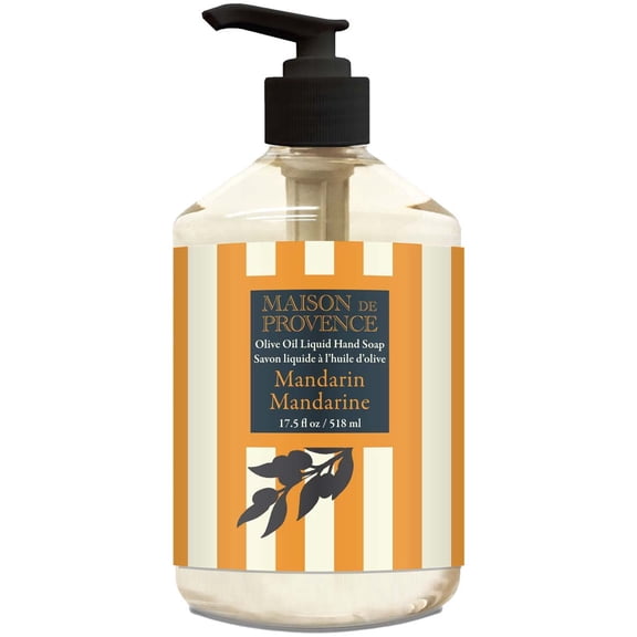 Olivia Care Gentle Moisturizing All Natural Liquid Hand Soap with Olive Oil, Mandarin, 18.5 fl oz
