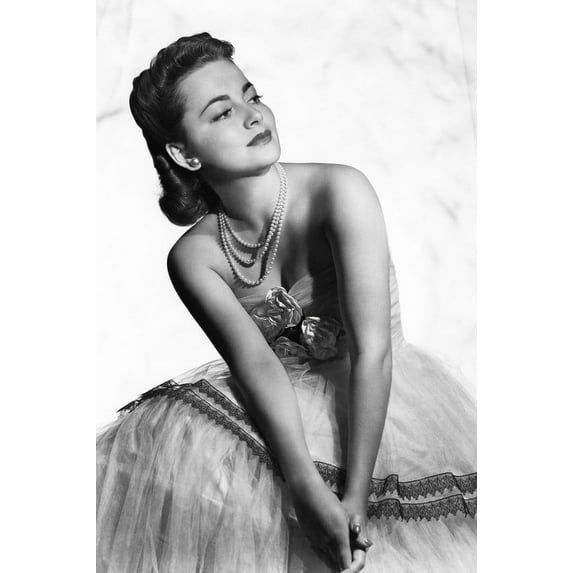 Olivia de Havilland cleavage in off-shoulder dress 24x36 Poster
