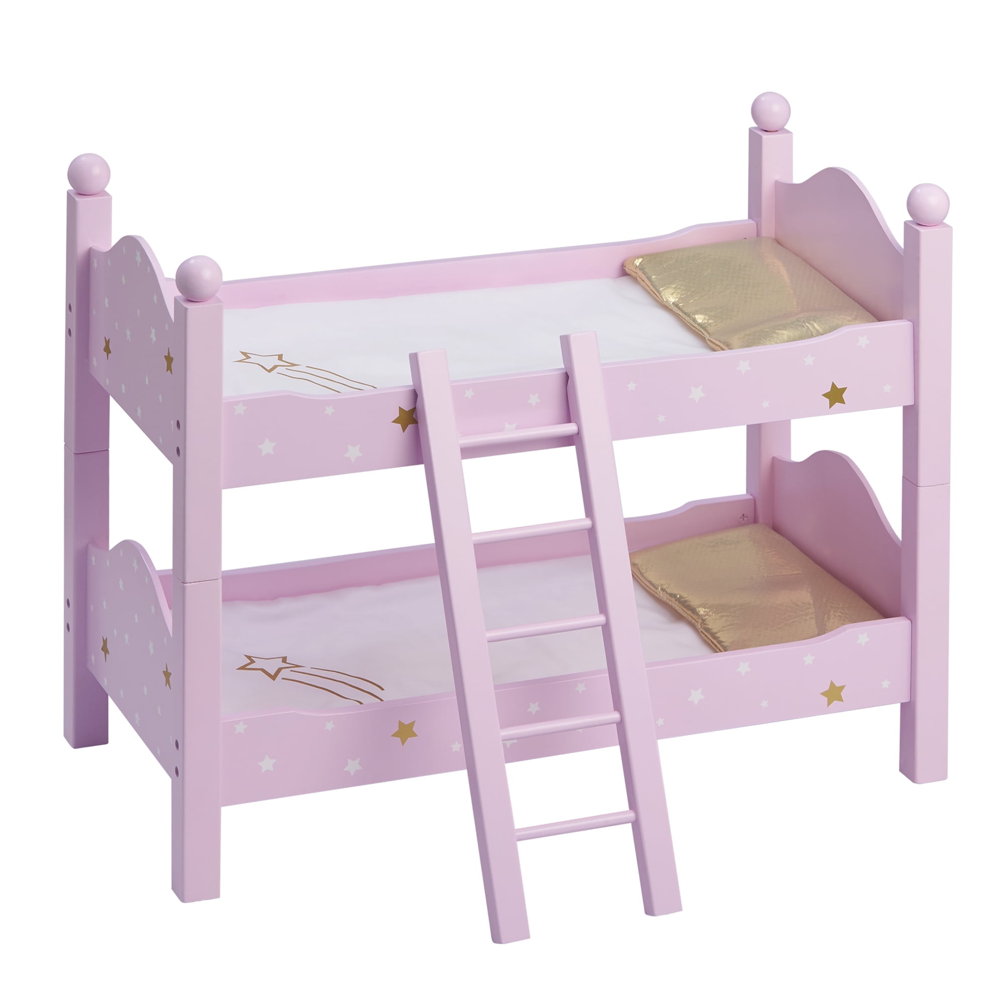 Free Shipping Olivia s Little World 18 Doll Wooden Convertible Bunk Bed Pink Walmart