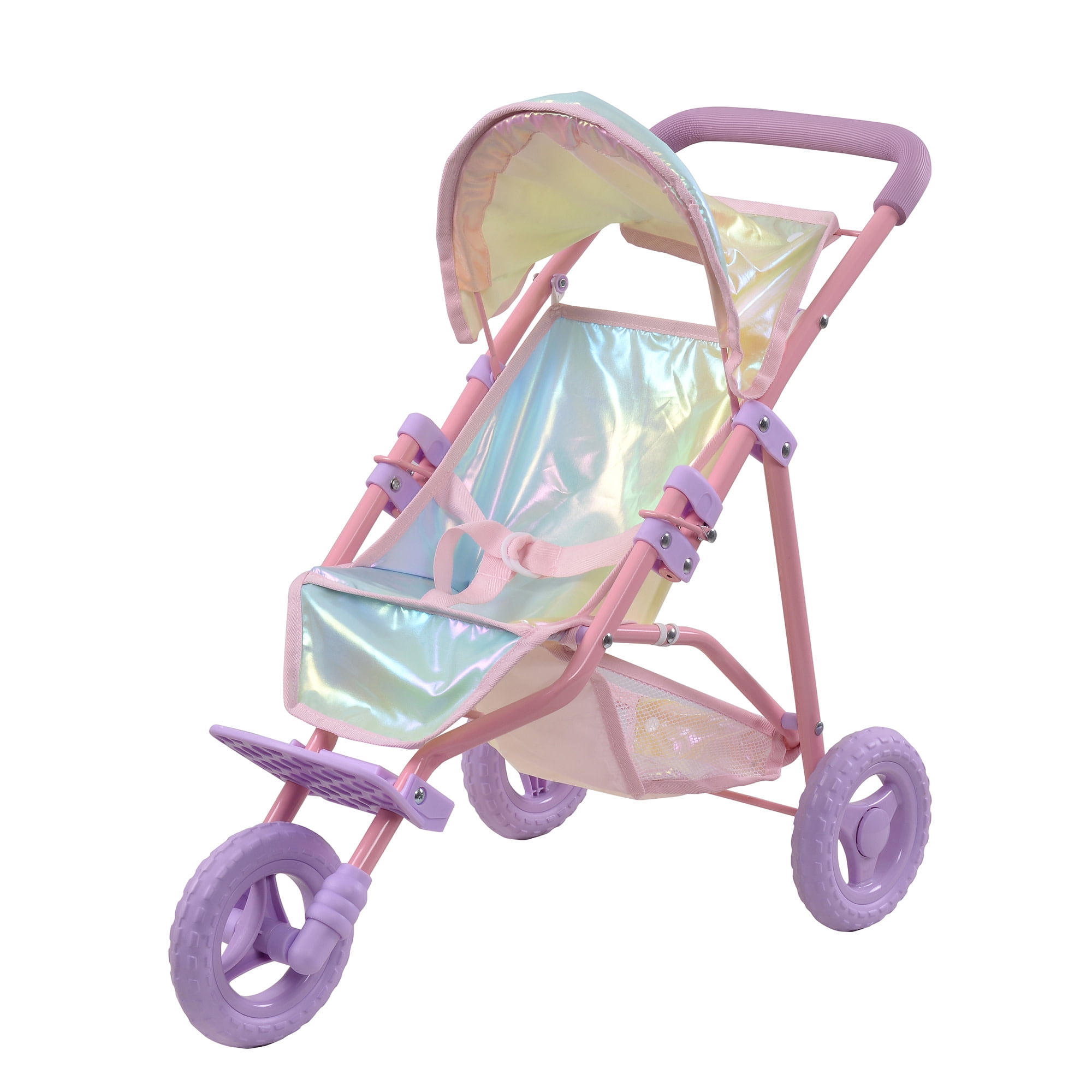 Olivia's Little World Baby Doll Jogging Stroller Buggy Iridescent