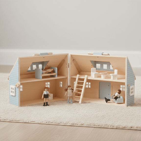 Olivia's Little World Quaint Portable Doll Cottage Fiberboard Dollhouse