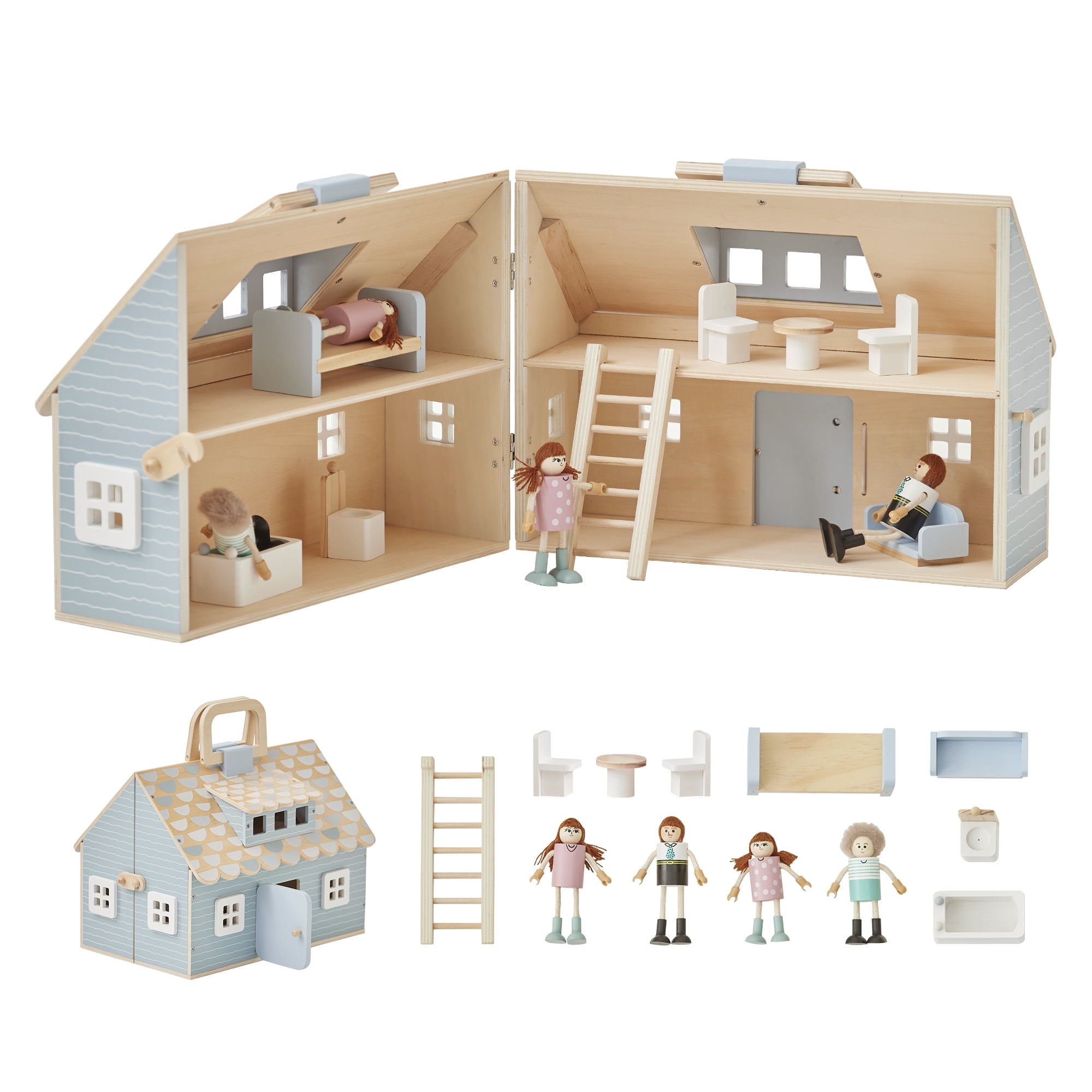 Olivia s Little World Quaint Portable Doll Cottage Fiberboard Dollhouse Walmart