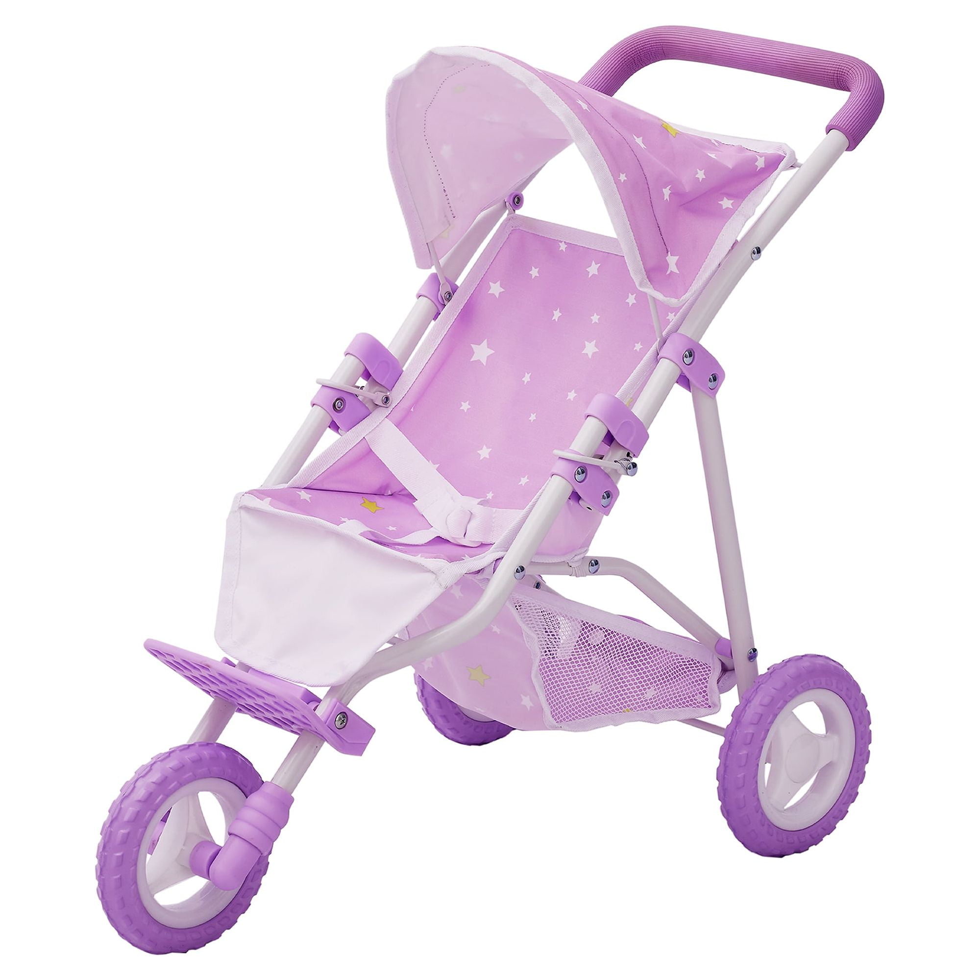 Olivia\'s Little World Twinkle Stars Purple Princess Baby Doll Jogging Stroller