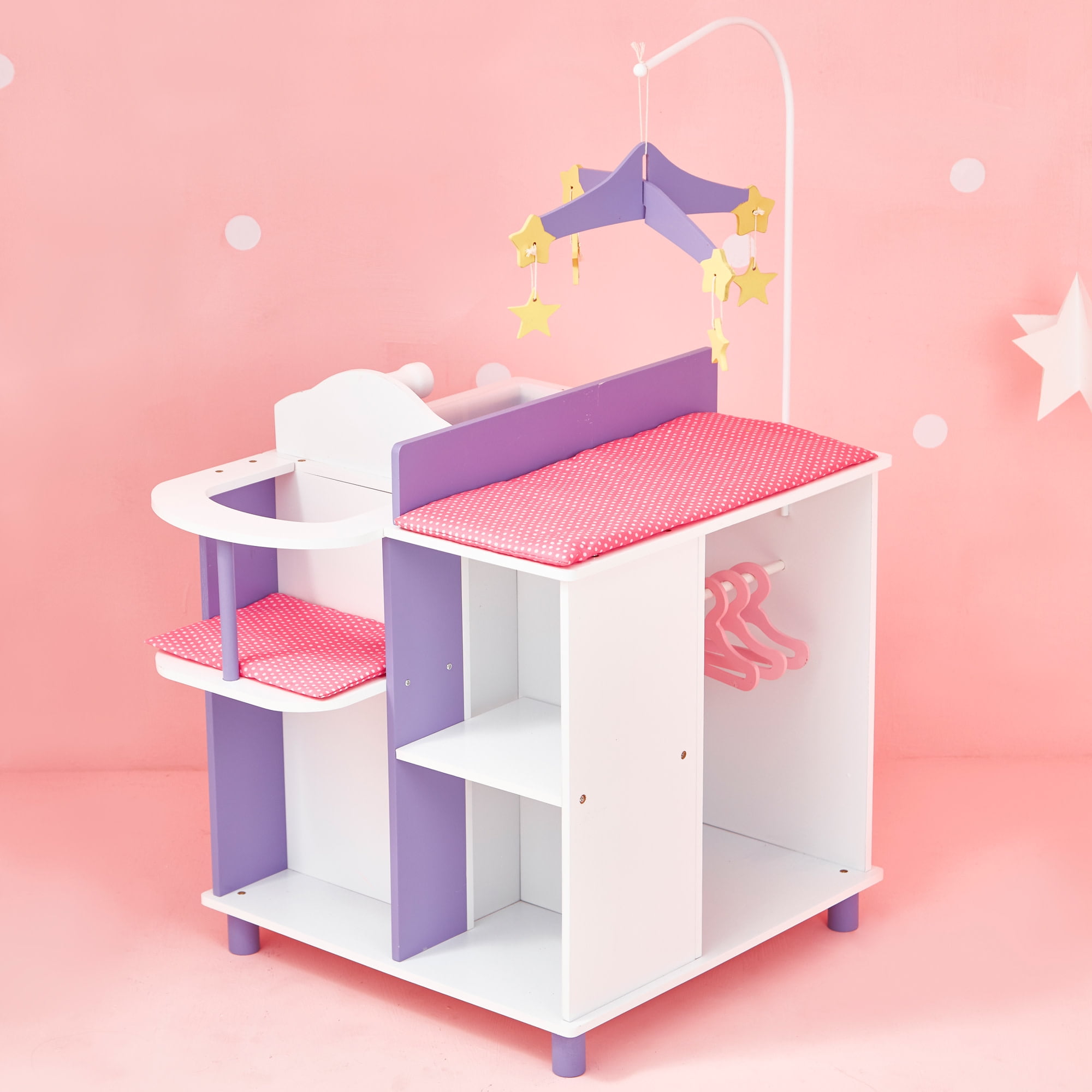 Olivia's Little World Two-Sided Wooden Baby Doll Changing Station
