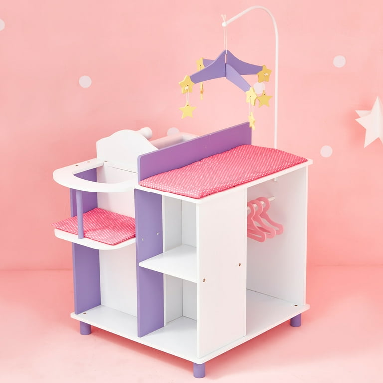 Olivia's Little World Two-Sided Wooden Baby Doll Changing Station