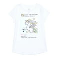 thumbnail image 1 of Olivia the Unicorn White Short Cute Unicorn T-Shirt (Large 10/12), 1 of 1