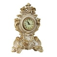 thumbnail image 1 of Oliviana Table Clock Ivory/Gold 5.5"W x 3"D x 10"H, 1 of 5