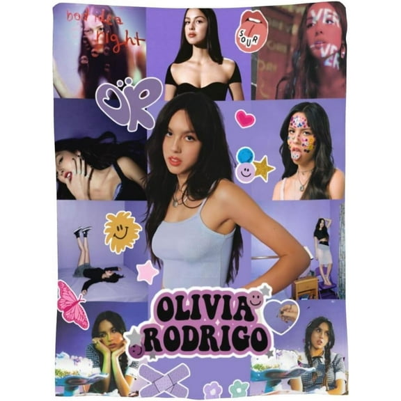 Olivias Pop Music Rodrigos Blanket Soft Lightweight Throw Blanket Funny Aesthetic Graphic Air Conditioning Blanket Decor for Bed Couch Living Room 50x60