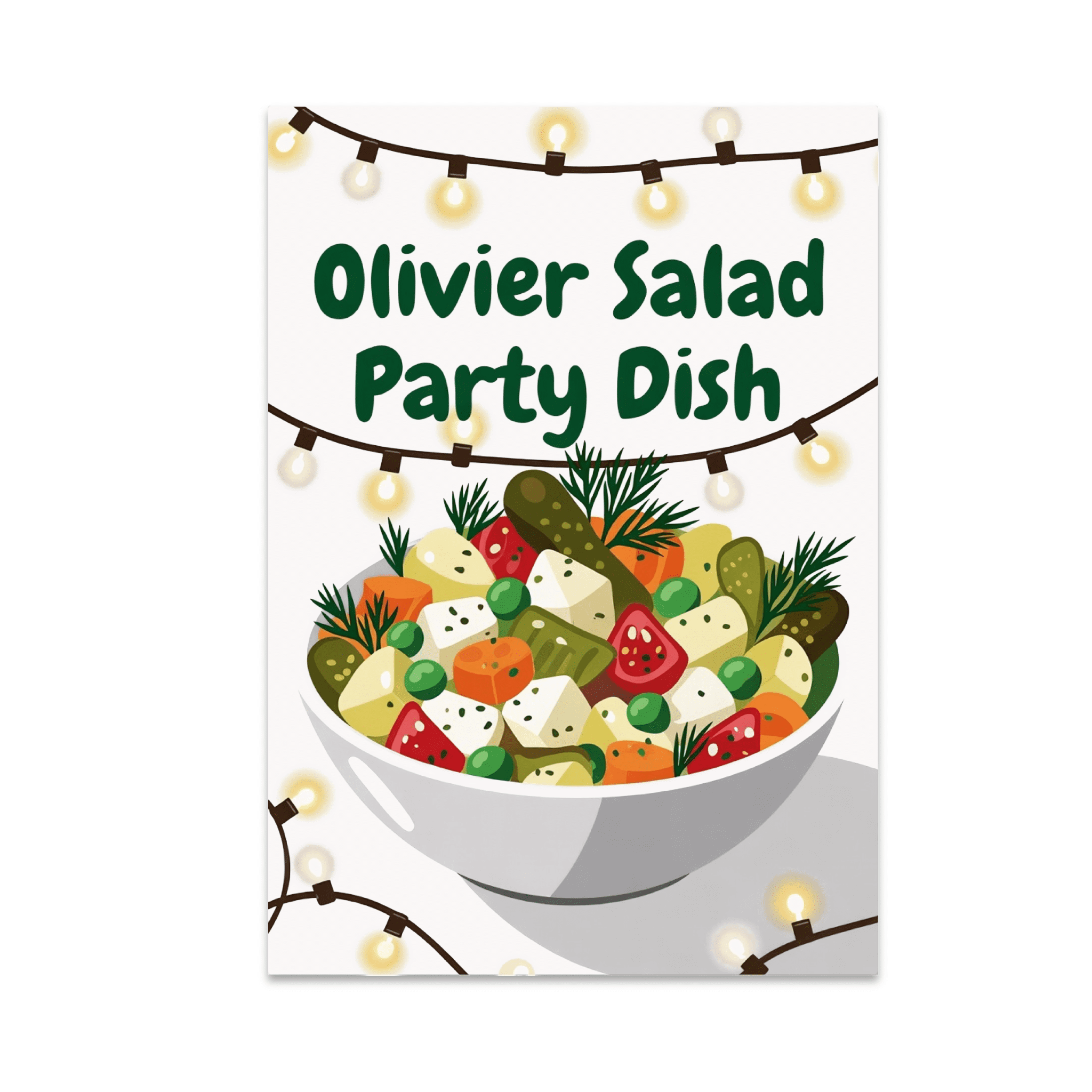 Olivier Salad Party Dish Art - Global Appetizer Fans - 13x19 Poster ...