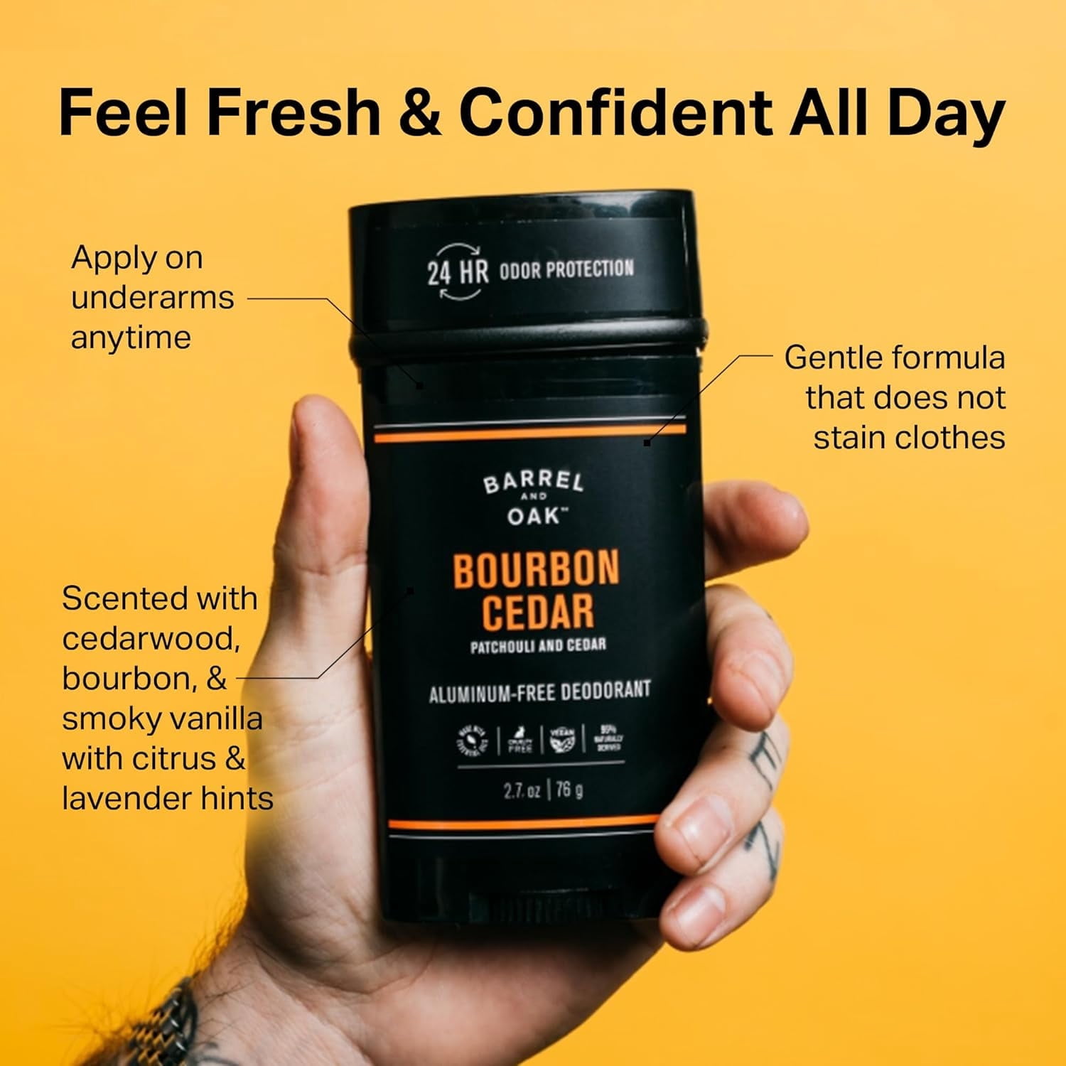 Olivina Bourbon Cedar Deodorant