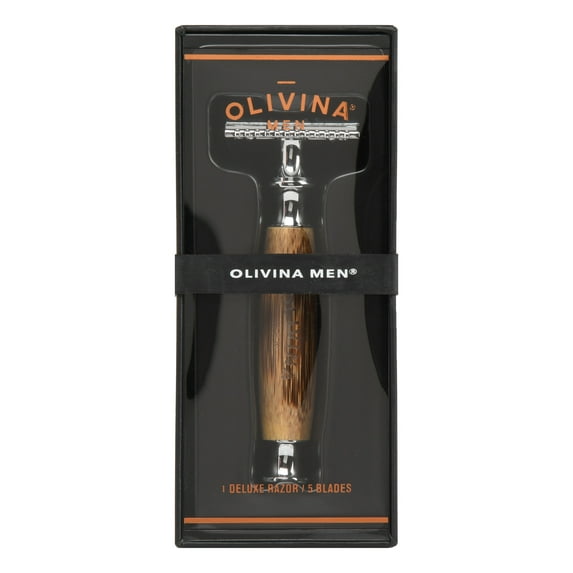 Olivina Men Deluxe Safety Razor Bamboo Handle