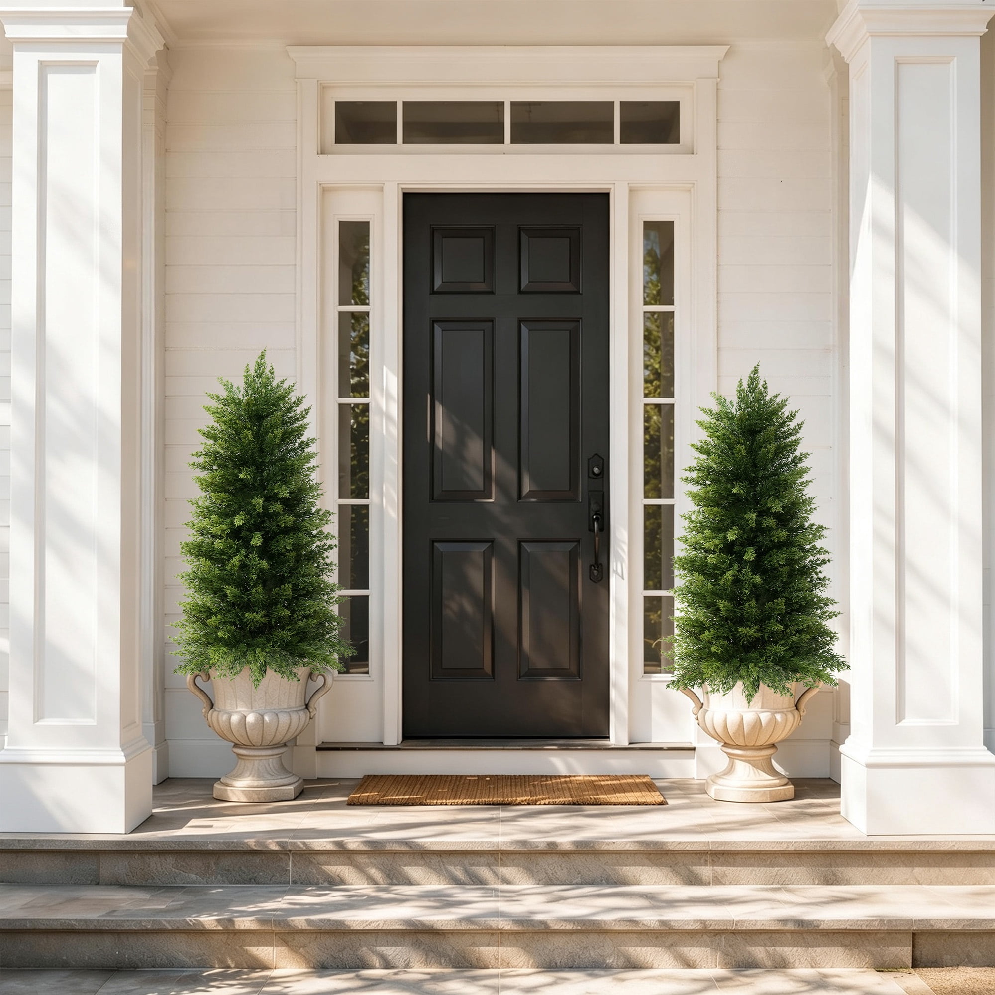 Olivivi Artificial Cedar Tree 3 ft 2 Pack, Faux Cedar Topiary ...