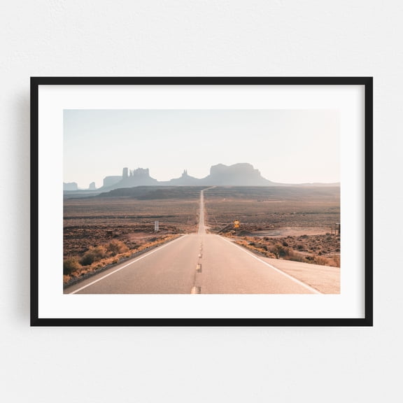 Oljato-Monument Valley - Oljato-Monument Valley Arizona Photography Desert Landscape Scenic Travel Poster Nature Minimalist Black Framed Wall Art Print 5 x 7 inches