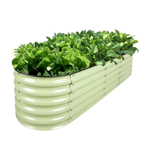 Olle Gardens 17" Tall 12-in-1 Raised Bed Garden in Sage Green