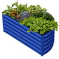 thumbnail image 1 of Olle Galvanized Raised Garden Bed 17" Tall Metal Planter Boxes Outdoor for Growing Vegetables,Herbs,Flowers Steel  Raised Garden Bed Kit 47"*27", Blue, 1 of 5