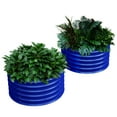 thumbnail image 1 of Olle Gardens 17" Tall x 24" Twin Pair Round Raised Garden Beds in Cobalt Blue, 1 of 5