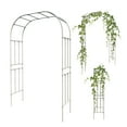 thumbnail image 1 of Olle Gardens Arch 95" High x 59" Wide Metal Arch Trellis in White, 1 of 5