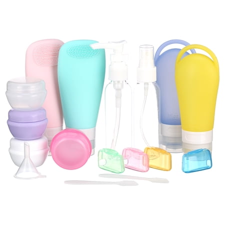 Ollery 21 Pack Leak Proof Silicone Travel Bottles Set, Containers for Toiletries, Travel Size Accessories and Shampoo Conditioner Bottles with Tags