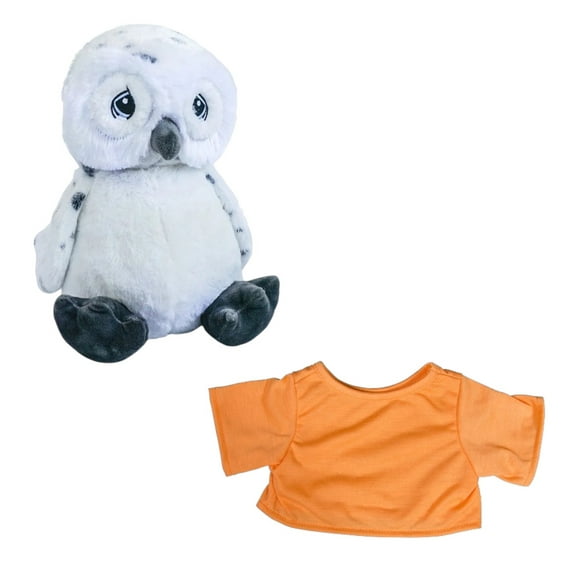 Ollie the Owl Stuffed Toy - 16-Inch Plush Animal and Orange T-Shirt - Soft, Cuddly Owl Plushie for Kids, Bird Lovers, and Collectors - Perfect Gift for Birthdays, Holidays